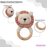 BPA Free Silicone Teething Toy for Baby (Lion Brown)